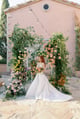 Bella Collina bride in courtyard