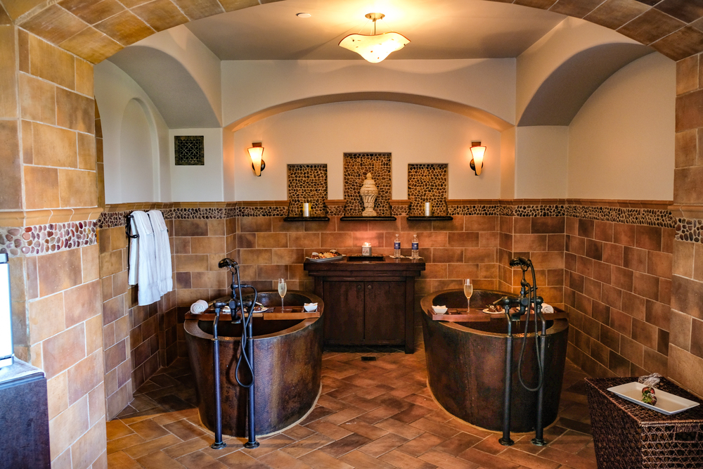 Private spa room with two soaking tubs at The Spa at Bella Collina