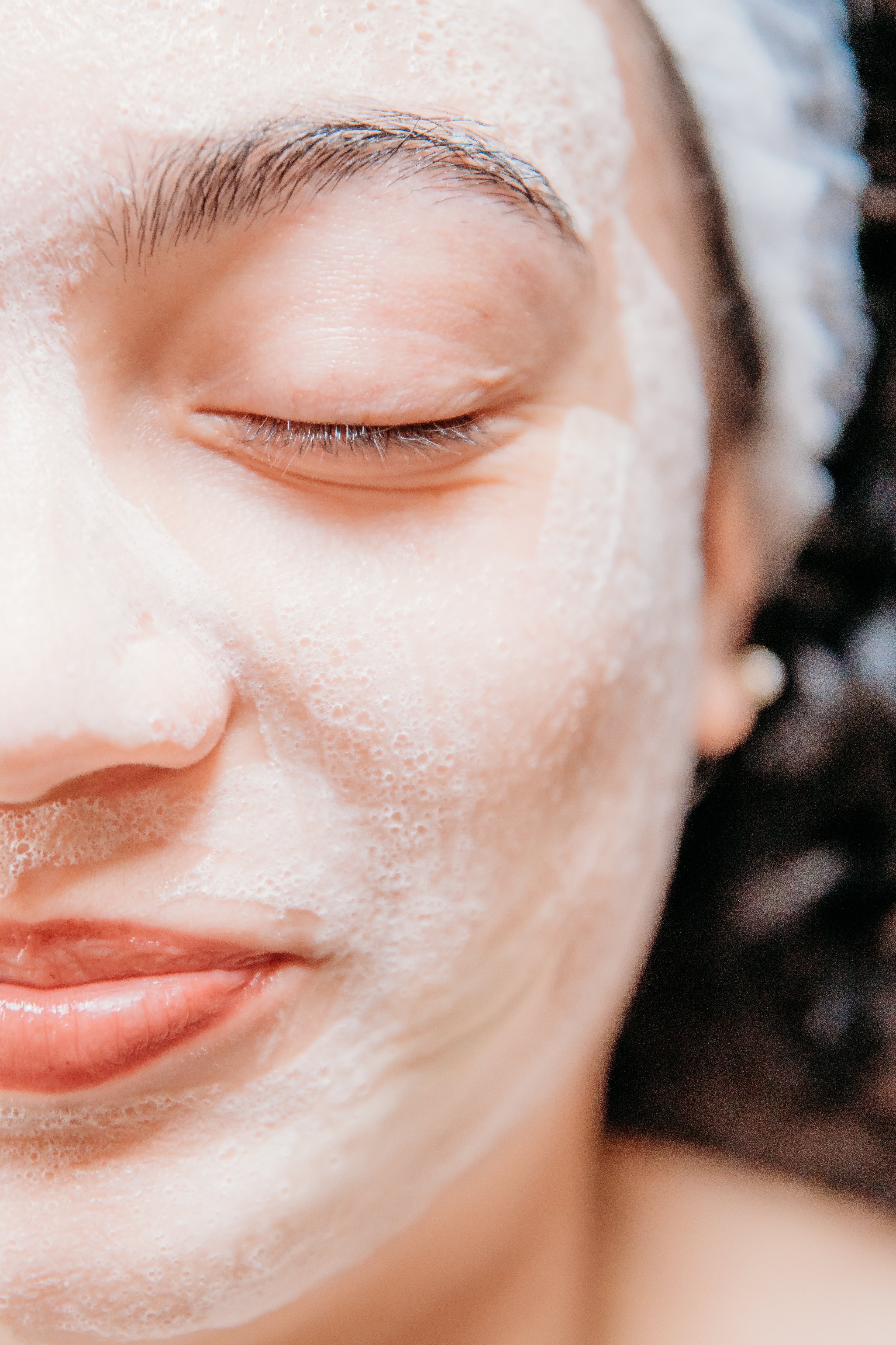 Close-up of a cleansing facial treatment at The Spa at Bella Collina