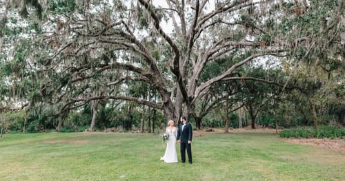 Diana and Maurico by oak tree