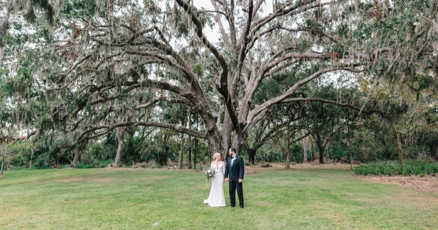 Diana and Maurico by oak tree