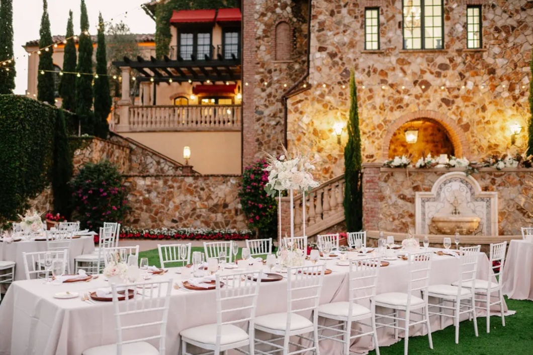 Bella Collina Wedding Dinner Under The Stars