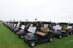 Bella Collina Luxury Golf Course in Central Florida Golf Cart Line up 