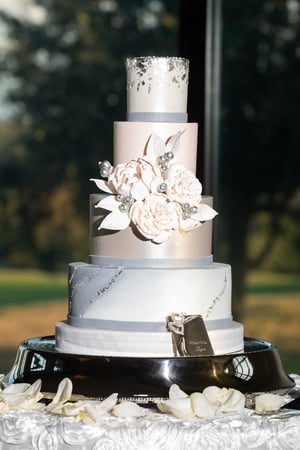 Marble Fondant Wedding Cake-1