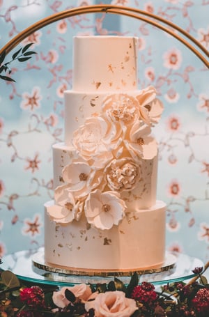Sugar Flowers Wedding Cake-1