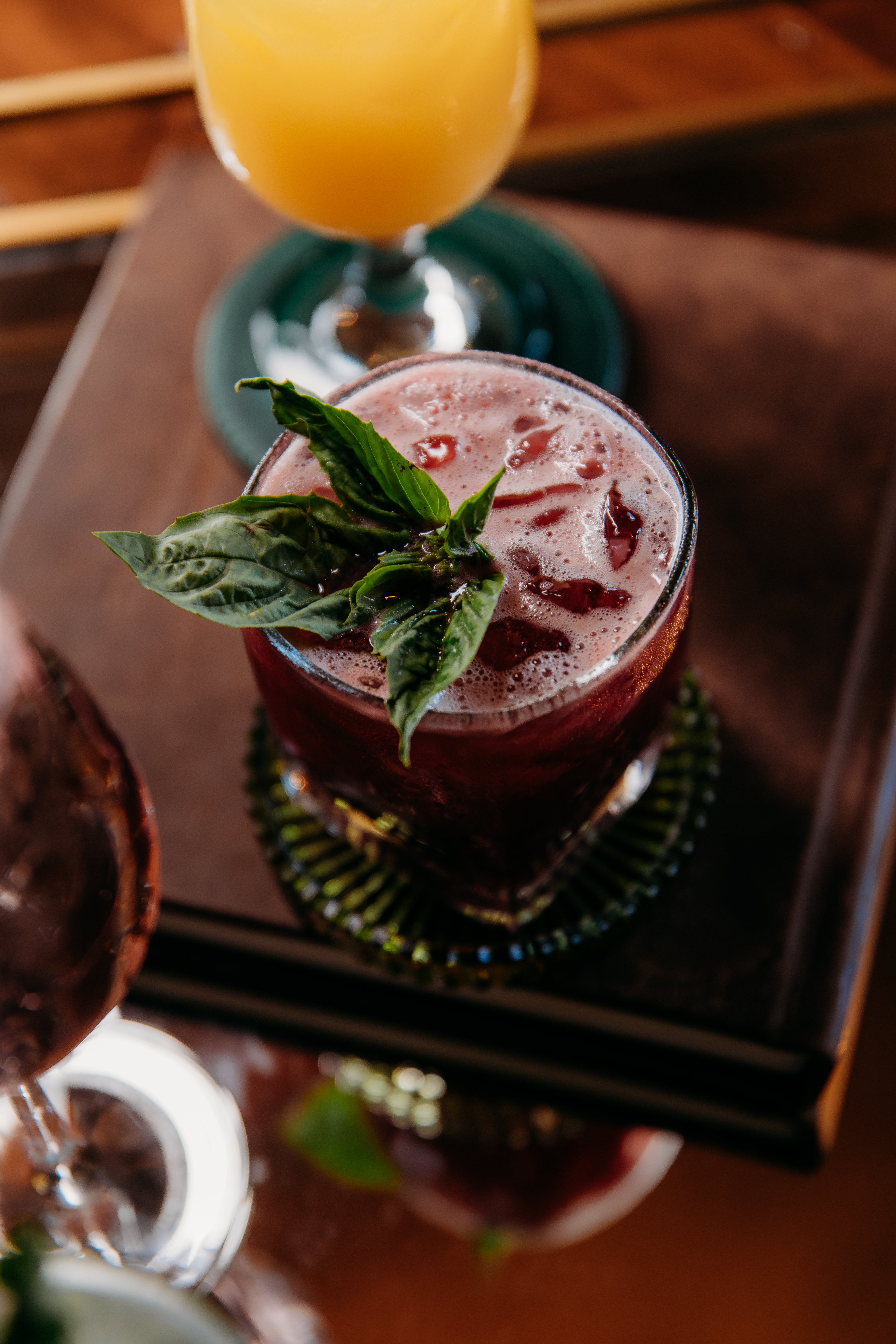 Berry Basil Cooler Mocktail at Bella Collina event