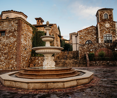 Fountain at Clubhouse courtyard