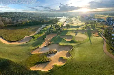 Overhead view of Bella Collina golf course