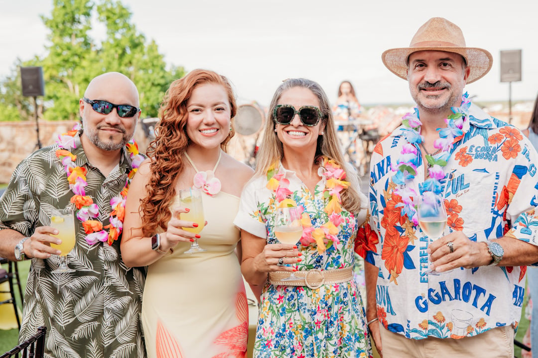 Neighbors enjoying Hawaiian event at Bella Collina