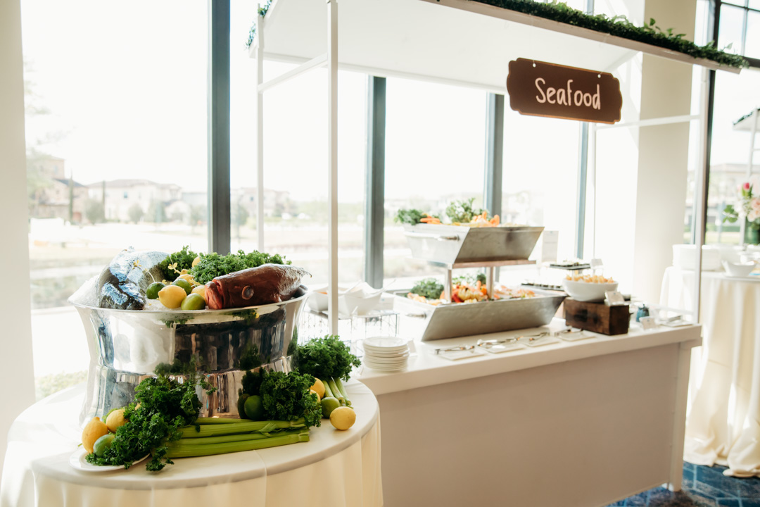 Salad bar station at Bella Collina event
