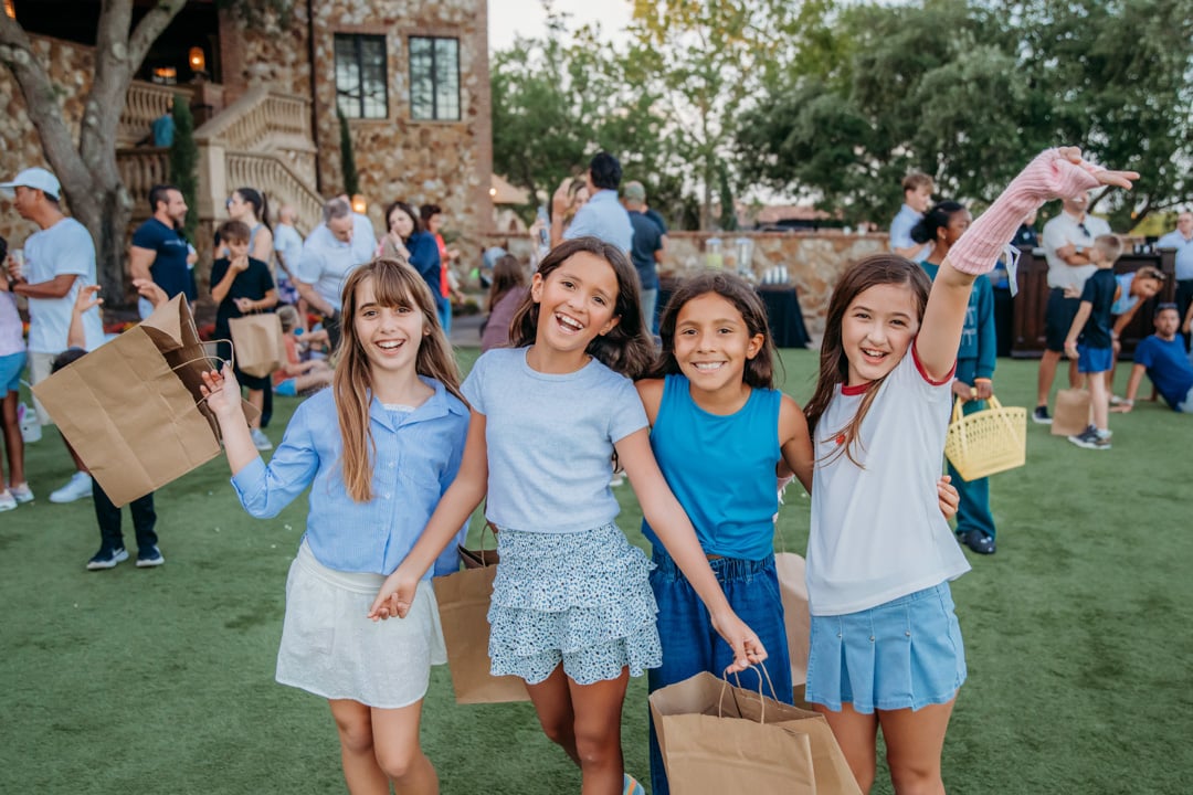 Girls attending a Bella Collina outdoor member event