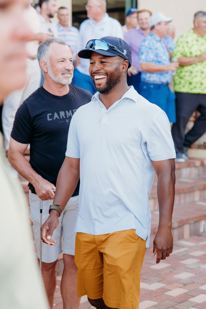 Golfers mingling at Bella Collina Golf Course