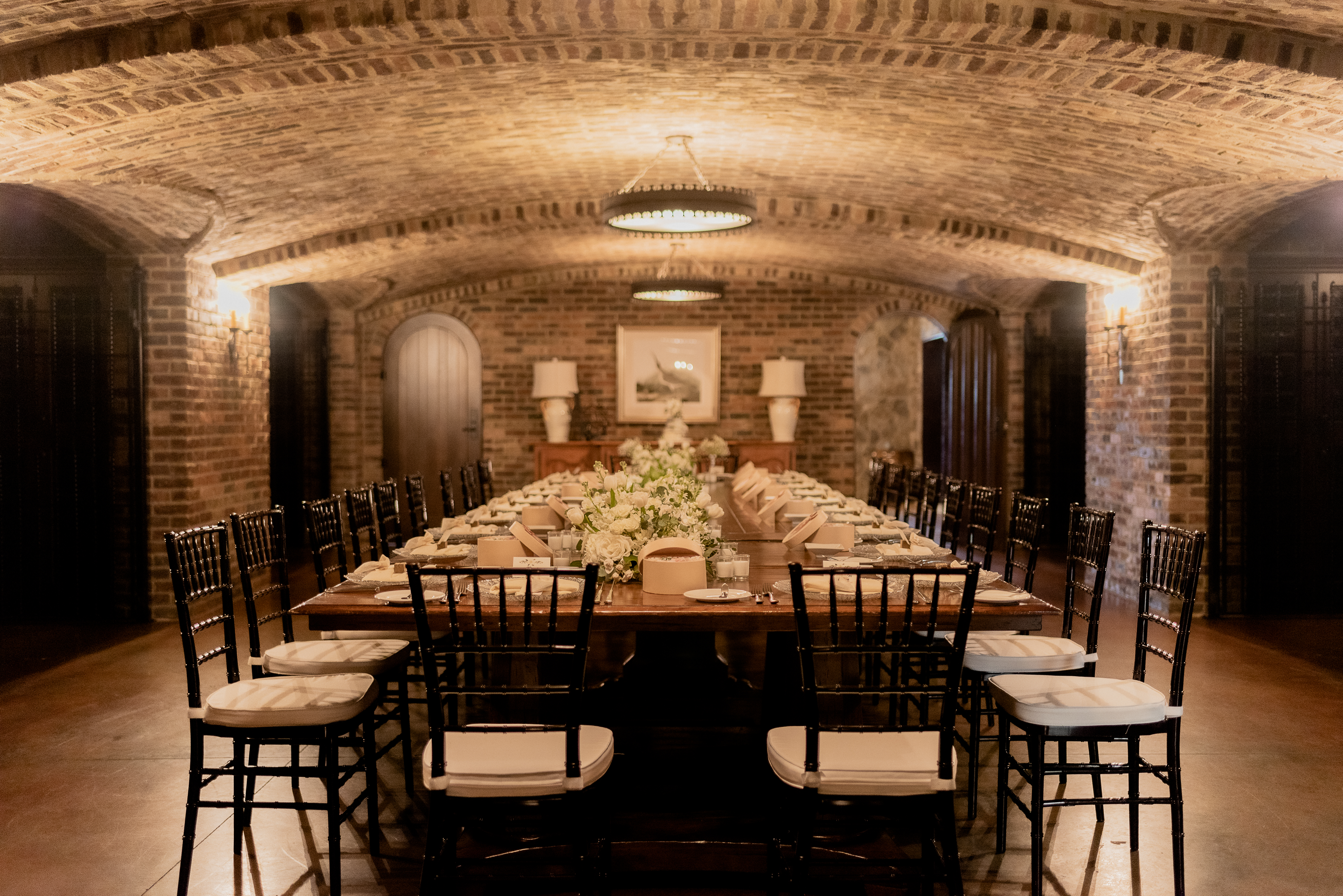 Bella Collina Wine Cellar setup