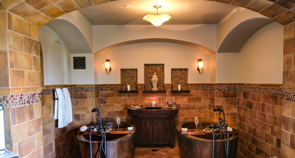 Soaking tubs at the Spa at Bella Collina