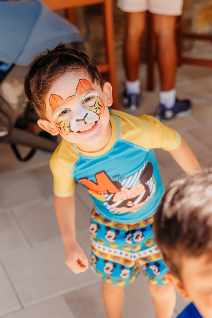 Boy at La Piscina Pool Party Face Painting 