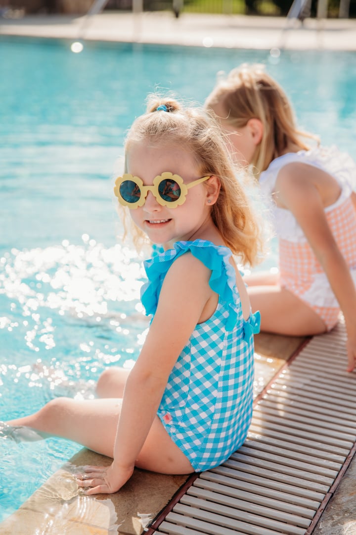 Girls Sitting at La Piscina Pool Party