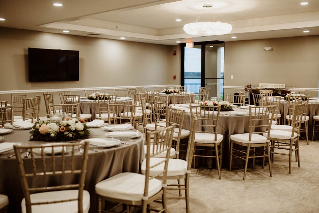 Meal setup in the Siena Event Room at Bella Collina