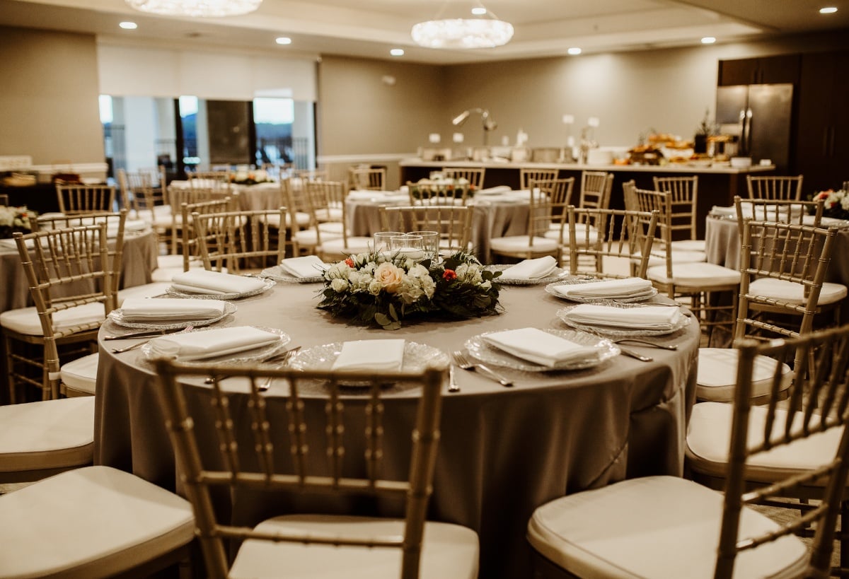 Siena Event Room wedding setup