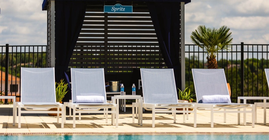 La Piscina Cabana  and Pool Chairs