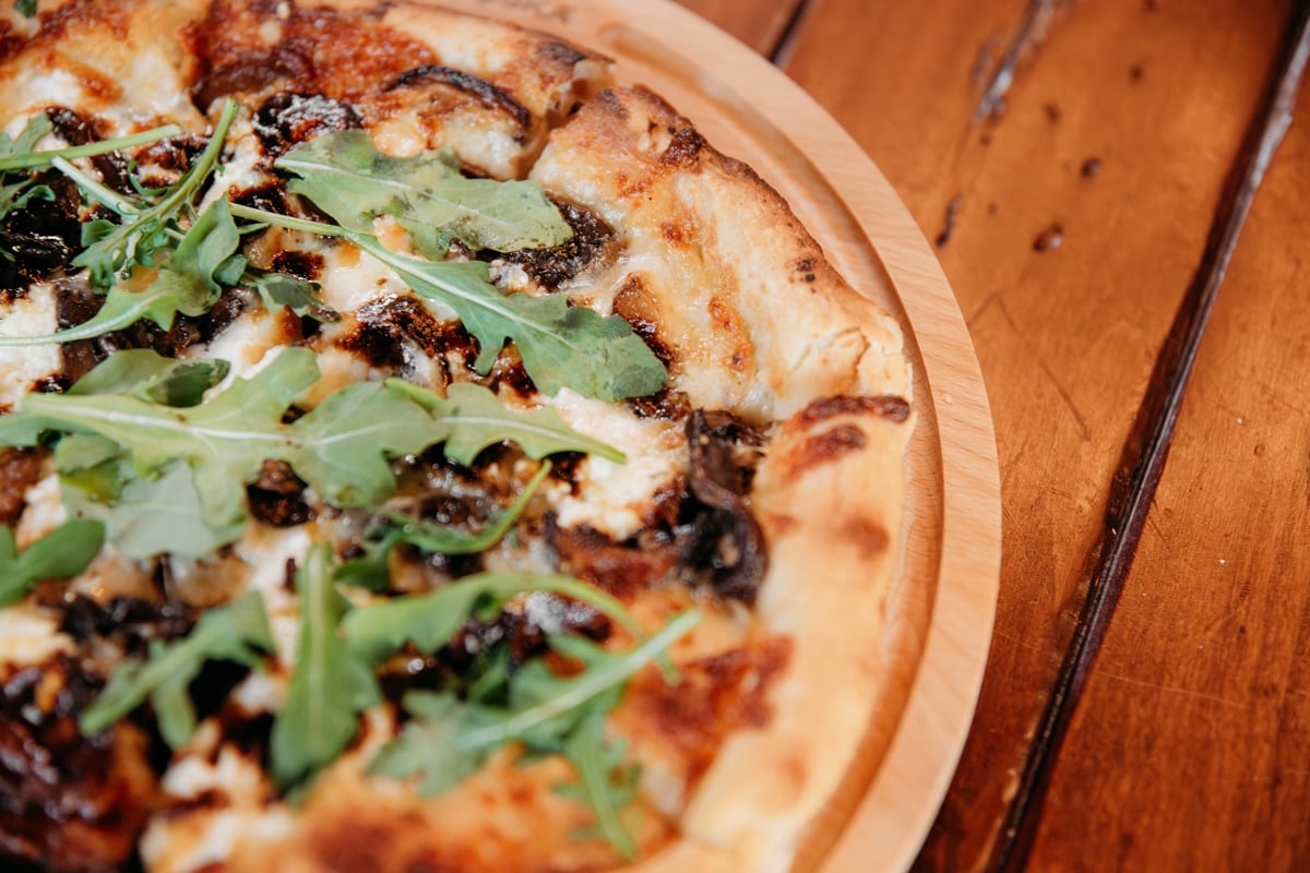 Mushroom and Goat Cheese Pizza
