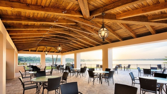 Siena Hotel cabana seating area at Bella Collina