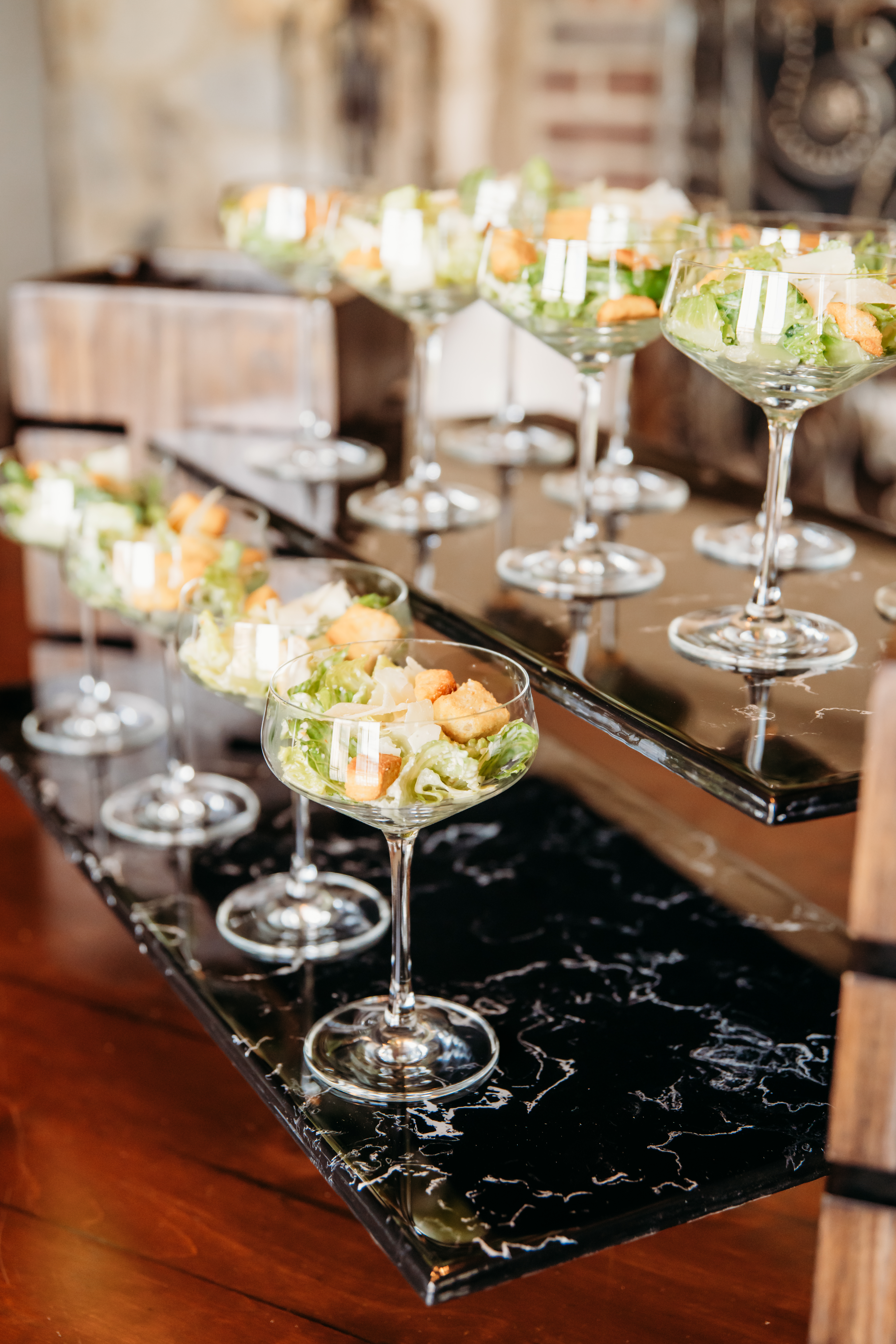 Individual Caesar salad at Bella Collina gourmet salad bar