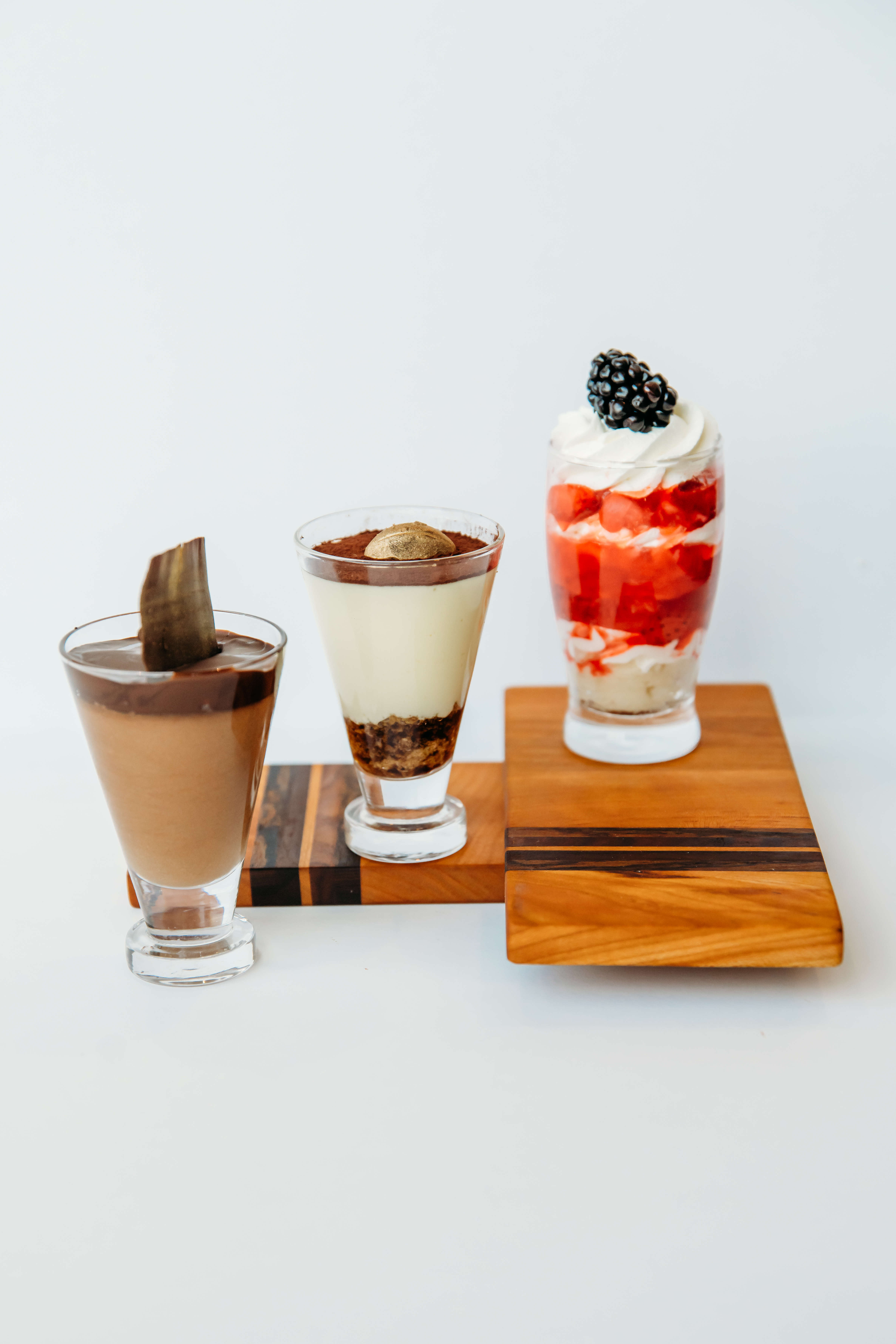 Cake Shooters Strawberry Shortcake Tiramisu-Dark Chocolate Mousse at Bella Collina