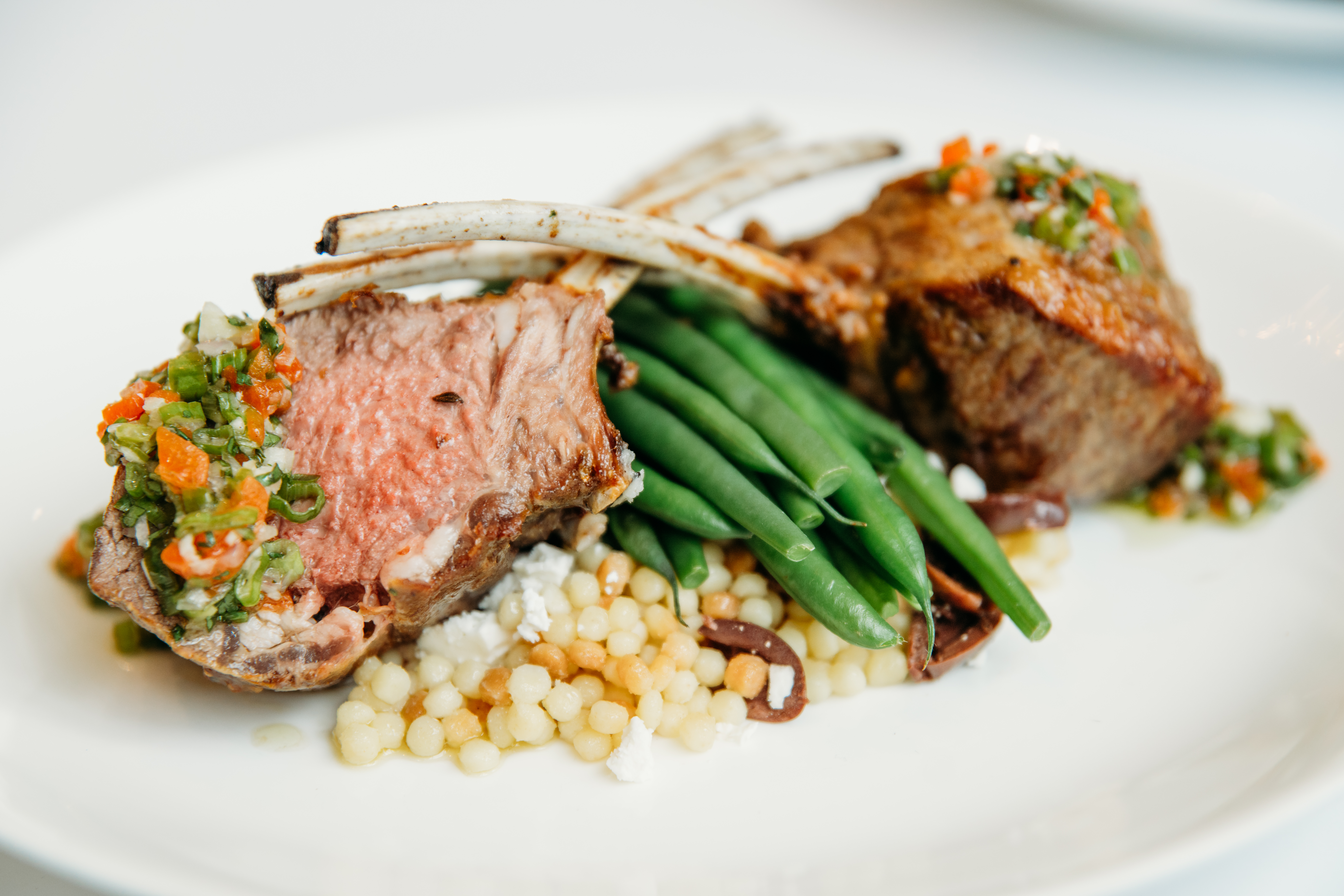 Roasted Rack of Lamb entree at Bella Collina