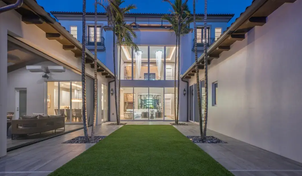 Entryway to custom-built home at Bella Collina